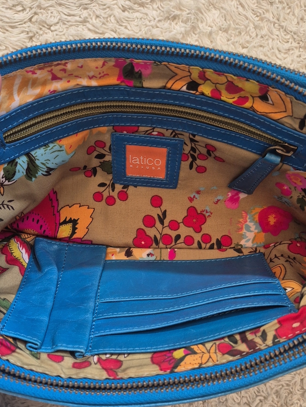 LATICO blue Leather Clutch - Picture 4 of 8